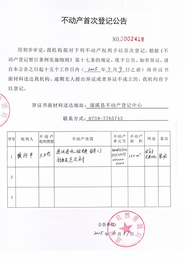 不動產首次登記公告（黃兆平）.jpg