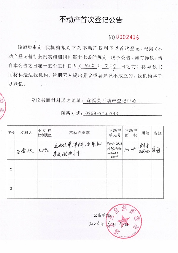 不動(dòng)產(chǎn)首次登記公告（王堂扶）.jpg